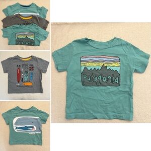 Patagonia set of 3 t-shirts, Size 6-12 months